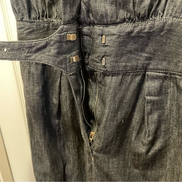 NWT Lauren Ralph Lauren Denim Jumpsuit 
Nightfall Wash Collar ShortSleeve Size 4 - Picture 9 of 11